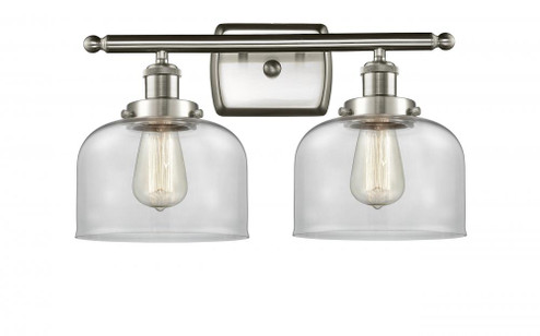 Bell - 2 Light - 18 inch - Brushed Satin Nickel - Bath Vanity Light (3442|916-2W-SN-G72-LED)