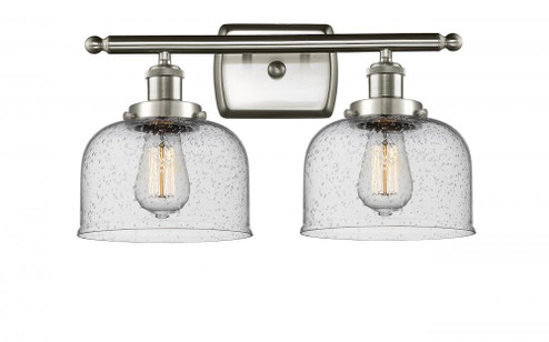 Bell - 2 Light - 18 inch - Brushed Satin Nickel - Bath Vanity Light (3442|916-2W-SN-G74-LED)