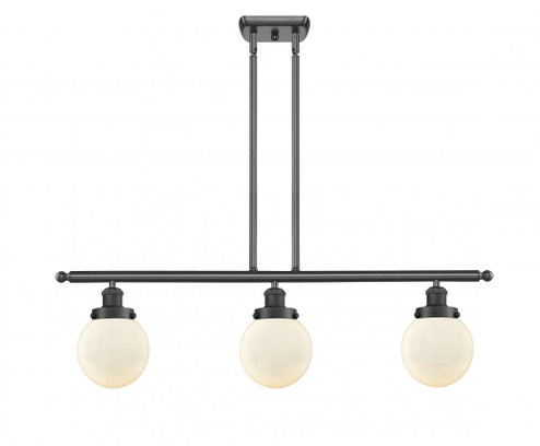 Beacon - 3 Light - 36 inch - Matte Black - Stem Hung - Island Light (3442|916-3I-BK-G201-6)