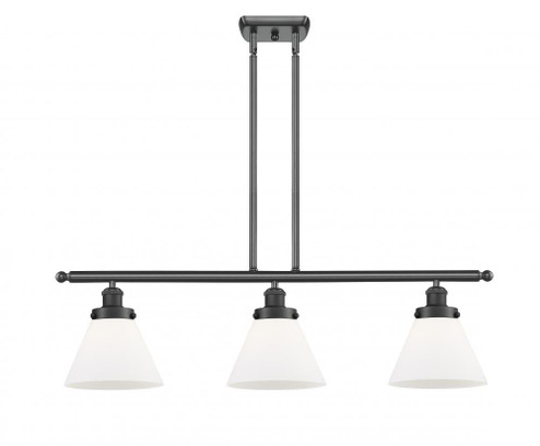 Cone - 3 Light - 36 inch - Matte Black - Stem Hung - Island Light (3442|916-3I-BK-G41-LED)