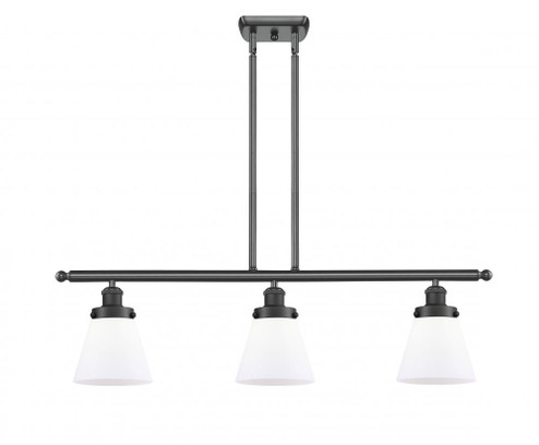 Cone - 3 Light - 36 inch - Matte Black - Stem Hung - Island Light (3442|916-3I-BK-G61)