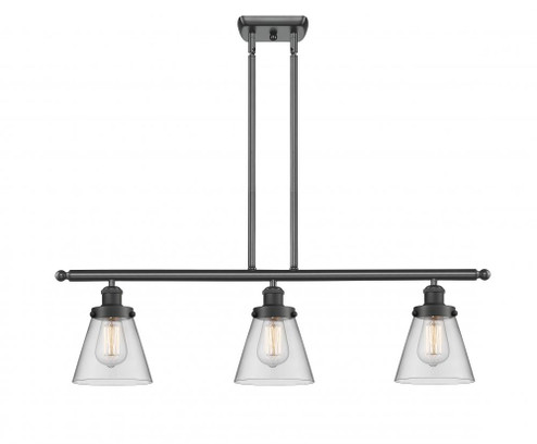Cone - 3 Light - 36 inch - Matte Black - Stem Hung - Island Light (3442|916-3I-BK-G62)