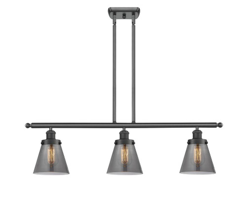 Cone - 3 Light - 36 inch - Matte Black - Stem Hung - Island Light (3442|916-3I-BK-G63)