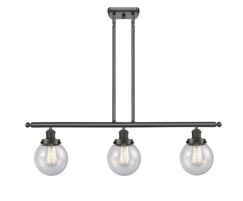 Beacon - 3 Light - 36 inch - Oil Rubbed Bronze - Stem Hung - Island Light (3442|916-3I-OB-G204-6)