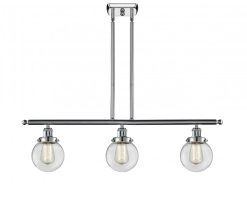 Beacon - 3 Light - 36 inch - Polished Chrome - Stem Hung - Island Light (3442|916-3I-PC-G202-6-LED)
