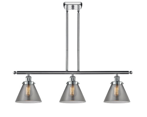Cone - 3 Light - 36 inch - Polished Chrome - Stem Hung - Island Light (3442|916-3I-PC-G43-LED)
