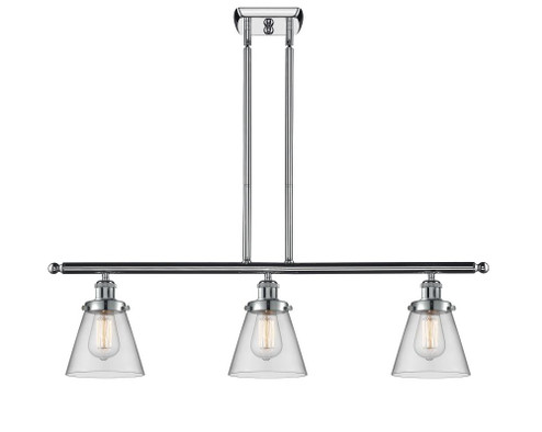 Cone - 3 Light - 36 inch - Polished Chrome - Stem Hung - Island Light (3442|916-3I-PC-G62-LED)