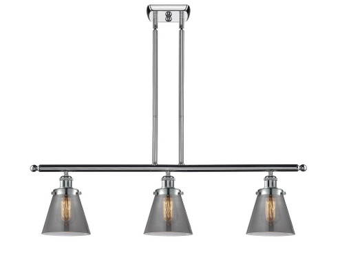 Cone - 3 Light - 36 inch - Polished Chrome - Stem Hung - Island Light (3442|916-3I-PC-G63)