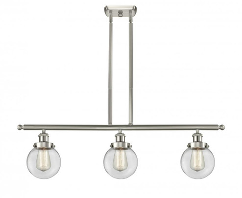 Beacon - 3 Light - 36 inch - Brushed Satin Nickel - Stem Hung - Island Light (3442|916-3I-SN-G202-6)