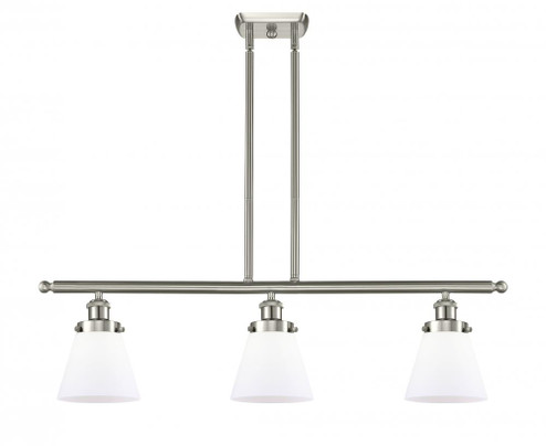 Cone - 3 Light - 36 inch - Brushed Satin Nickel - Stem Hung - Island Light (3442|916-3I-SN-G61)