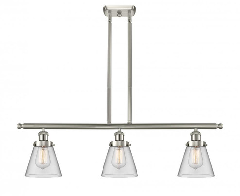 Cone - 3 Light - 36 inch - Brushed Satin Nickel - Stem Hung - Island Light (3442|916-3I-SN-G62)