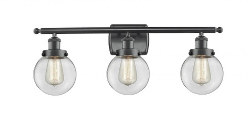 Beacon - 3 Light - 26 inch - Matte Black - Bath Vanity Light (3442|916-3W-BK-G202-6)