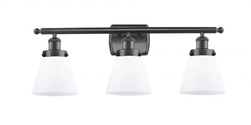 Cone - 3 Light - 26 inch - Matte Black - Bath Vanity Light (3442|916-3W-BK-G61-LED)