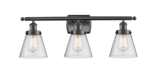 Cone - 3 Light - 26 inch - Matte Black - Bath Vanity Light (3442|916-3W-BK-G64)