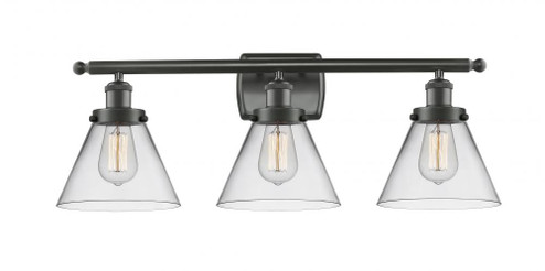 Cone - 3 Light - 28 inch - Oil Rubbed Bronze - Bath Vanity Light (3442|916-3W-OB-G42-LED)