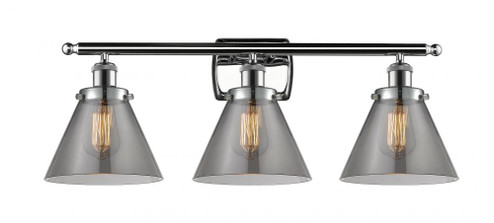 Cone - 3 Light - 28 inch - Polished Chrome - Bath Vanity Light (3442|916-3W-PC-G43)