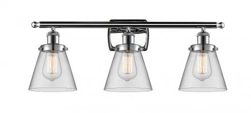 Cone - 3 Light - 26 inch - Polished Chrome - Bath Vanity Light (3442|916-3W-PC-G62-LED)