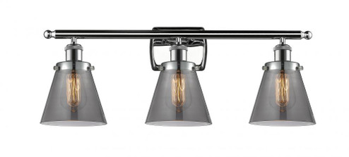Cone - 3 Light - 26 inch - Polished Chrome - Bath Vanity Light (3442|916-3W-PC-G63-LED)
