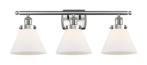Cone - 3 Light - 28 inch - Brushed Satin Nickel - Bath Vanity Light (3442|916-3W-SN-G41-LED)