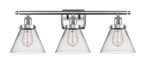 Cone - 3 Light - 28 inch - Brushed Satin Nickel - Bath Vanity Light (3442|916-3W-SN-G42)