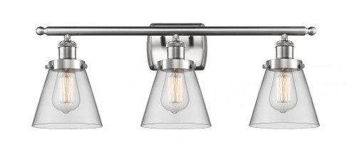 Cone - 3 Light - 26 inch - Brushed Satin Nickel - Bath Vanity Light (3442|916-3W-SN-G62-LED)