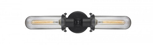 Centri - 2 Light - 22 inch - Matte Black - Bath Vanity Light (3442|900-2W-BK-CE228-BK-CL-LED)
