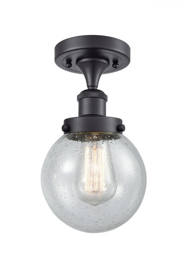 Beacon - 1 Light - 6 inch - Matte Black - Semi-Flush Mount (3442|916-1C-BK-G204-6)
