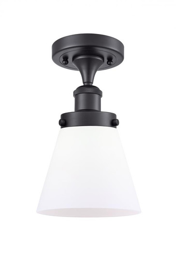 Cone - 1 Light - 6 inch - Matte Black - Semi-Flush Mount (3442|916-1C-BK-G61-LED)