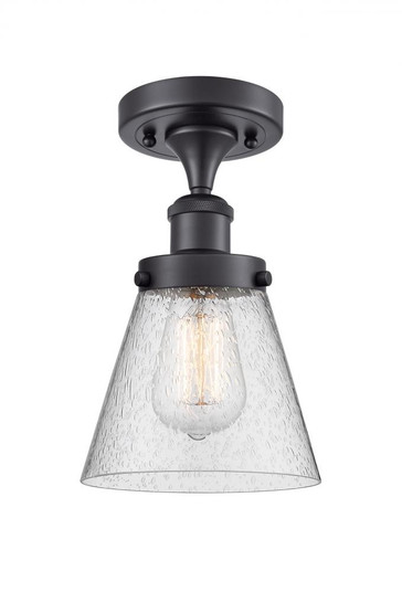Cone - 1 Light - 6 inch - Matte Black - Semi-Flush Mount (3442|916-1C-BK-G64-LED)