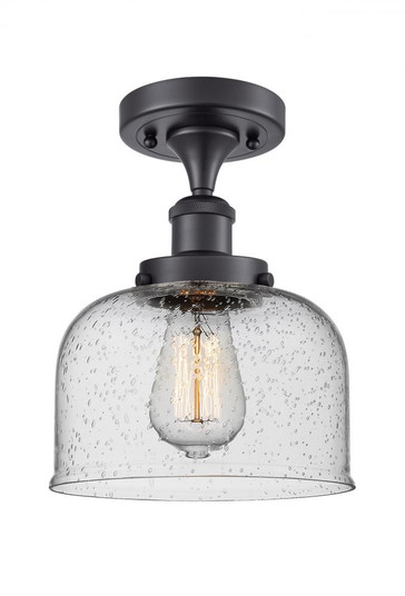 Bell - 1 Light - 8 inch - Matte Black - Semi-Flush Mount (3442|916-1C-BK-G74-LED)