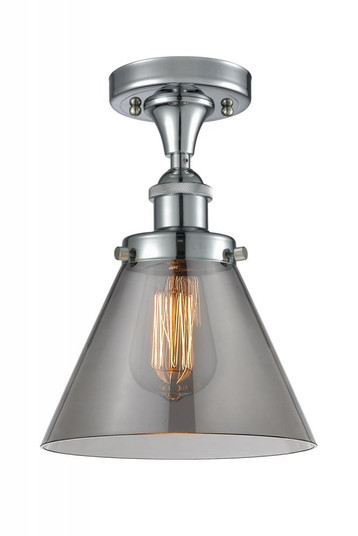 Cone - 1 Light - 8 inch - Polished Chrome - Semi-Flush Mount (3442|916-1C-PC-G43)