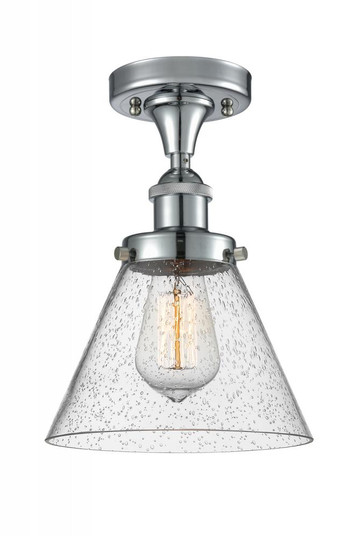 Cone - 1 Light - 8 inch - Polished Chrome - Semi-Flush Mount (3442|916-1C-PC-G44)