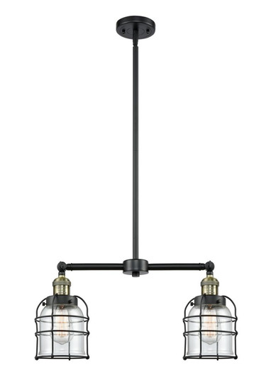 Bell Cage - 2 Light - 21 inch - Black Antique Brass - Stem Hung - Island Light (3442|209-BAB-G52-CE)