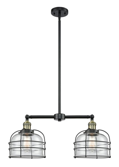 Bell Cage - 2 Light - 24 inch - Black Antique Brass - Stem Hung - Island Light (3442|209-BAB-G72-CE-LED)