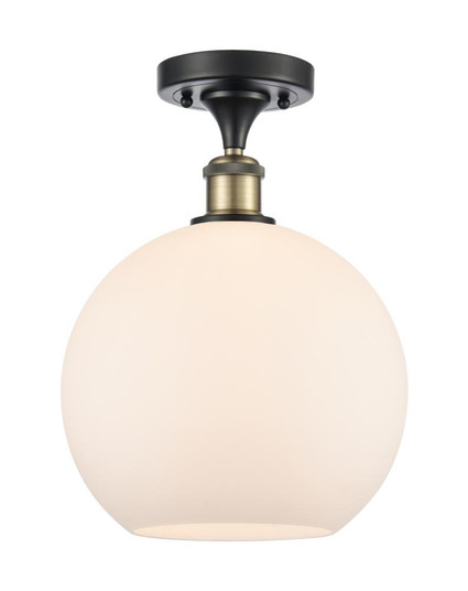 Athens - 1 Light - 10 inch - Black Antique Brass - Semi-Flush Mount (3442|516-1C-BAB-G121-10-LED)