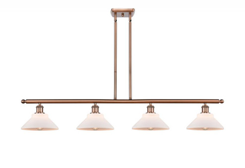 Orwell - 4 Light - 48 inch - Antique Copper - Stem hung - Island Light (3442|516-4I-AC-G131-LED)