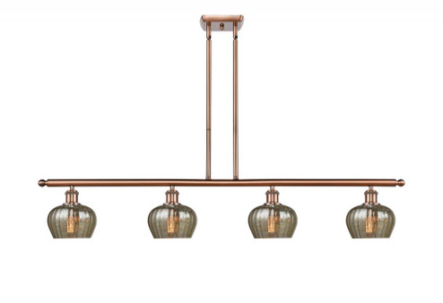 Fenton - 4 Light - 48 inch - Antique Copper - Stem hung - Island Light (3442|516-4I-AC-G96-LED)