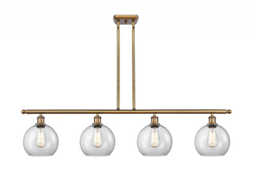 Athens - 4 Light - 48 inch - Brushed Brass - Stem hung - Island Light (3442|516-4I-BB-G122)