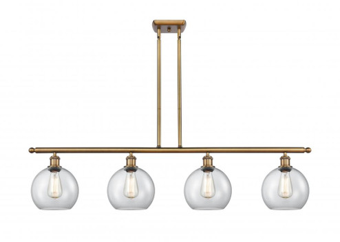 Athens - 4 Light - 48 inch - Brushed Brass - Stem hung - Island Light (3442|516-4I-BB-G122-LED)