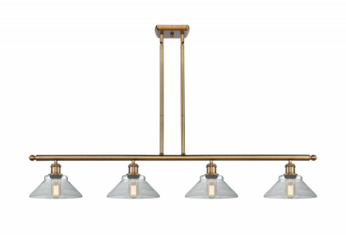Orwell - 4 Light - 48 inch - Brushed Brass - Stem hung - Island Light (3442|516-4I-BB-G132-LED)
