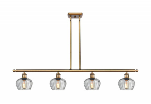 Fenton - 4 Light - 48 inch - Brushed Brass - Stem hung - Island Light (3442|516-4I-BB-G92)