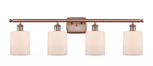 Cobbleskill - 4 Light - 35 inch - Antique Copper - Bath Vanity Light (3442|516-4W-AC-G111-LED)