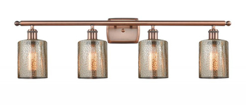 Cobbleskill - 4 Light - 35 inch - Antique Copper - Bath Vanity Light (3442|516-4W-AC-G116)