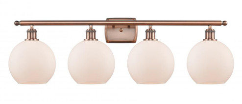 Athens - 4 Light - 38 inch - Antique Copper - Bath Vanity Light (3442|516-4W-AC-G121-LED)