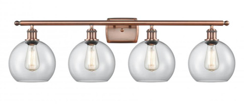 Athens - 4 Light - 38 inch - Antique Copper - Bath Vanity Light (3442|516-4W-AC-G122-LED)