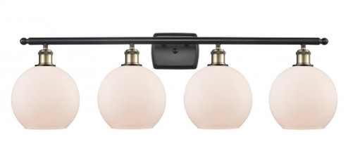 Athens - 4 Light - 38 inch - Black Antique Brass - Bath Vanity Light (3442|516-4W-BAB-G121-LED)