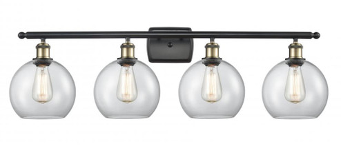 Athens - 4 Light - 38 inch - Black Antique Brass - Bath Vanity Light (3442|516-4W-BAB-G122-LED)