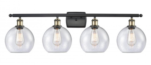 Athens - 4 Light - 38 inch - Black Antique Brass - Bath Vanity Light (3442|516-4W-BAB-G124-LED)