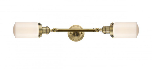 Dover - 2 Light - 5 inch - Brushed Brass - Adjustable Bath Vanity Light (3442|208L-BB-G311-LED)