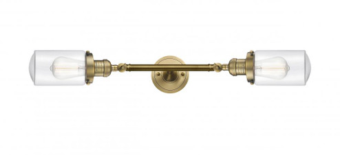 Dover - 2 Light - 5 inch - Brushed Brass - Adjustable Bath Vanity Light (3442|208L-BB-G312)